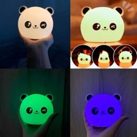 LUNIKS LED noćna lampa, panda, s daljinskim upravljačem