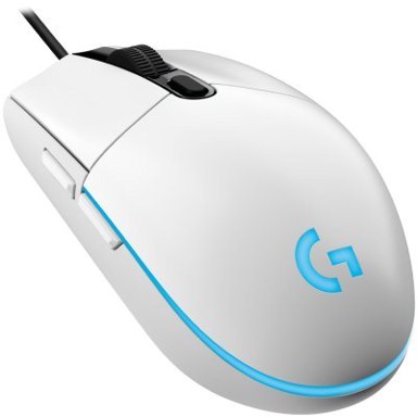 LOGITECH Miš Gaming G102 Lightsync, bijeli, optički, 8000dpi, USB