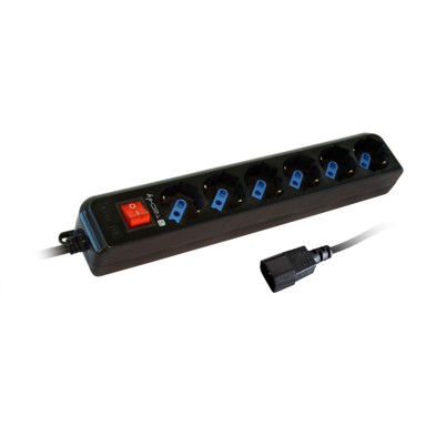 TECHLY Produžni kabel IUPS-PCP-6V, 6 utičnica, 1,5 m, crni