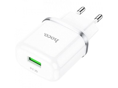 HOCO Adapter za punjač za pametni dom N3 18W s 3.0 utikačem QC, USB, bijeli
