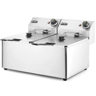 HENDI Kitchen Line dvostruka profesionalna friteza, 7 kW, 230 V, 2 x 8 l, 205839