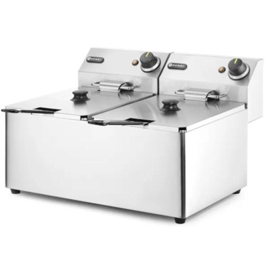 HENDI Kitchen Line dvostruka profesionalna friteza, 7 kW, 230 V, 2 x 8 l, 205839