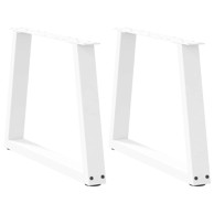 Noge za blagovaonski stol V-oblika 2 kom bijele 60x(42-43,3) cm