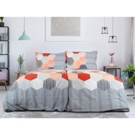 B.E.S. Posteljina Honey Comb 140x200 cm za krevet za jednu osobu od krepa siva