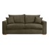 BOBOCHIC PARIS Zelena/smeđa sklopiva sofa od samta 225 cm Augustin, 225x96x97 cm