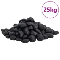 Polirani kamenčići, 25 kg, crni, 2 - 5 cm