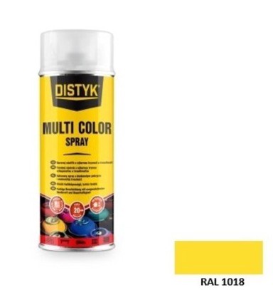 DISTYK Sprej boja RAL1018, 400 ml, žuta