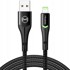 MCDODO USB Lightning kabel za brzo punjenje 36 W za iPhone 13/14 2 m LED, crni