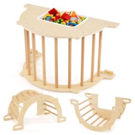 COSTWAY Luk za penjanje 8-u-1 s kutijom za pohranu, 90 x 50 x 48 cm