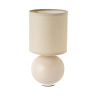 CASA SELECCIÓN Bež stolna lampa keramička s tekstilnim sjenilom (visina 24,5 cm) 