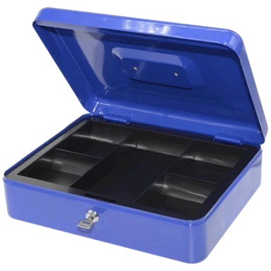 HOME Metalna kasica PNZK 53288, 5 pregrada, 2 ključa, plava