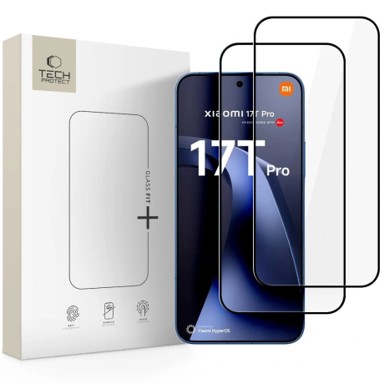 TECH-PROTECT Glass Fit zaštitno staklo za Xiaomi 17T Pro, 2 kom, crno