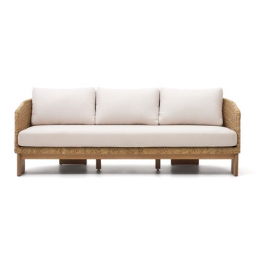 KAVE HOME Vrtna sofa od umjetnog ratana, Xoriguer, bež/u prirodnoj boji