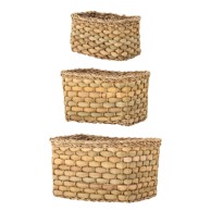 BLOOMINGVILLE Košare u setu 3 kom od morske trave 26x16x16 cm Ramon