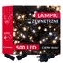 SPRINGOS Set božićnih lampica Flash, 500 LED, 28.5 m, topla bijela + flash hladna bijela