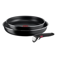 TEFAL Aluminijski set posuđa 3 kom Ingenio Easy Cook & Clean Black