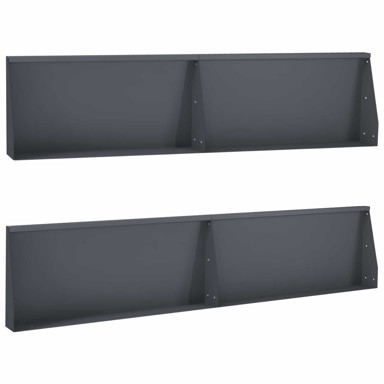 Zid za zadržavanje, 100 x 12 x 50 cm, set 4 kom., čelik, antracit