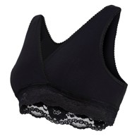 CARRIWELL Grudnjak za dojenje, čipkast, organski pamuk, S, crna