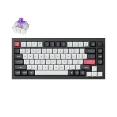 KEYCHRON Gaming tipkovnica Q1 HE, mehanička, Hall Effect Gateron Nebula prekidači, bežična, crna