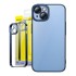BASEUS Maskica, iPhone 14 Plus, Glitter Transparent, kaljeno staklo, plava