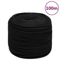 Radno uže crno 10 mm 100 m poliestersko
