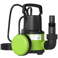 HOMESTAR Potopna pumpa za vodu s plovnim prekidačem 400 W 9000 l/h 16x14x27 cm, zelena