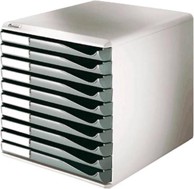 LEITZ Ladičar za formulare, 10 dijelova, sivi