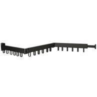 Teleskopska zidna vješalica 114 cm, crna