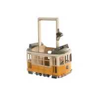 HOME ESPRIT Stalak za boce, 28 x 17 x 37 cm, rumeni i bijeli