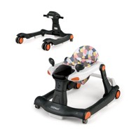 NORTHIX Hodalica za bebe 2 u 1 s glazbom i svjetlima, podesiva visina, sklopiva, crna