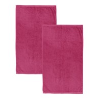 CATHERINE LANSFIELD Tamno ružičasti brzosušeći/od frotira pamučni ručnici u setu 2 kom 90x140 cm Quick Dry