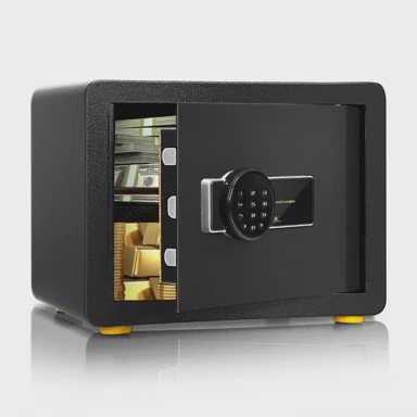 Sef, elektronička kutija s digitalnom tipkovnicom i ključem, 31,5 L, 40x30x31cm, crni