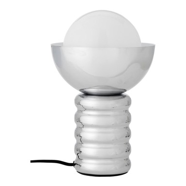 BLOOMINGVILLE Stolna lampa u srebrnoj boji sa staklenim sjenilom (visina 32 cm) Spike 