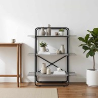 Polica 3 razine 100 x 35 x 105 cm od pločastog materijala, siva sonoma