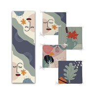 MILA HOME Set jastuka za sjedenje i nadstolnjak, 5 kom