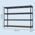 SONGMICS Polica s 4 police 60x200x183 cm, crna