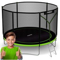 NEO-SPORT Vrtni trampolin 183 cm (6 ft), vanjska mreža i ljestve, zeleni