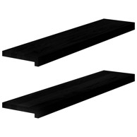 Prozorske klupice 2 kom tamnosmeđe 90x20x2 cm masivne hrast