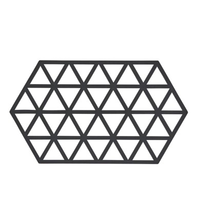 ZONE Crni silikonski podmetač za lonce Triangles