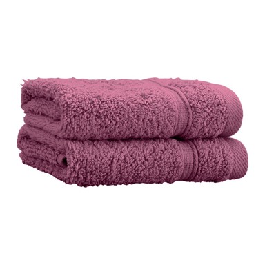 CATHERINE LANSFIELD Tamno ružičasti pamučni ručnici u setu 2 kom od frotira 30x30 cm Zero Twist