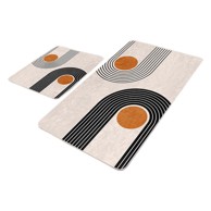 MILA HOME Bež od samta kupaonske prostirke u setu 2 kom 60x100 cm Dot Arch