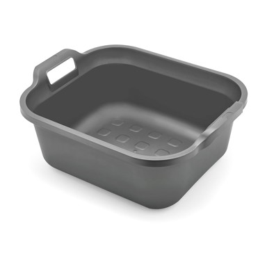 ADDIS Plastični lavor s dvije ručke, 39 x 32 x 14 cm, metallic sivi