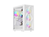 NATEC Kućište GENESIS DIAXID 605, mid tower, ATX, kaljeno staklo, bijelo