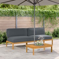 Set sofe Antracit 240 x 92 x 69 cm Čvrsto drvo akacije