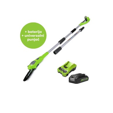 GREENWORKS Pila za granje G24PS20K2 Set