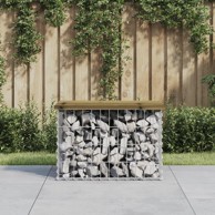 Vrtna klupa s gabionskim dizajnom 63 x 44 x 42 cm od borovine
