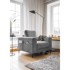 MIUFORM Siva fotelja od samta Lofty Lilly, 95x90x82 cm