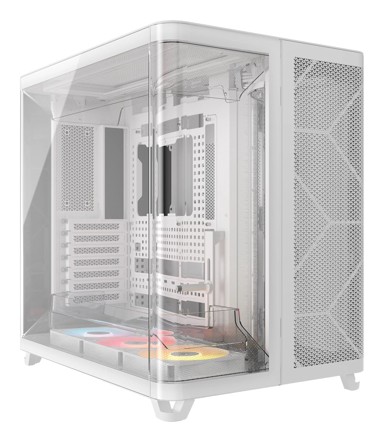 CORSAIR PC kućište AIR 5400 RS-R ARGB, Midi Tower, kaljeno staklo, ARGB, bijelo, 2×120 mm ventilatora