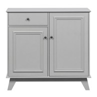 WOOOD Svijetlo siva niska dječja komoda od masivnog bora 98x93 cm Lily 