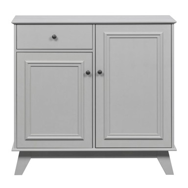 WOOOD Svijetlo siva niska dječja komoda od masivnog bora 98x93 cm Lily